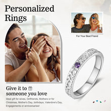 Load image into Gallery viewer, Anillos de piedra natal personalizados para mujer