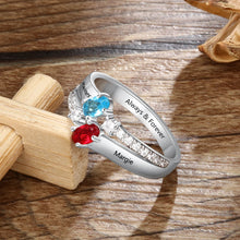 Load image into Gallery viewer, Anillo de Plata de Ley 925 personalizado con nombre grabado