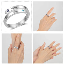 Load image into Gallery viewer, Anillo personalizado con 2 nombres para mujer