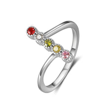 Load image into Gallery viewer, Anillos de piedra natal personalizados para mujer