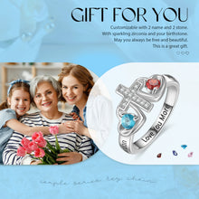 Load image into Gallery viewer, Anillo con nombre grabado personalizado para mujer