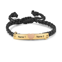 Cargar imagen en el visor de la galería, Pulsera de identificación grabada personalizada con corazón