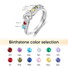 Load image into Gallery viewer, Anillo de madre personalizado con 5-6 piedras de nacimiento