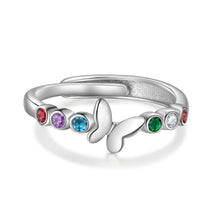 Load image into Gallery viewer, Anillos abiertos de mariposa personalizados para mujer