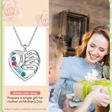 Load image into Gallery viewer, collar de corazón personalizado con 2-5 nombres