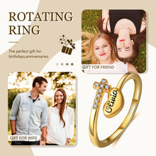 Load image into Gallery viewer, Anillos de Color dorado con nombre grabado personalizado para mujer
