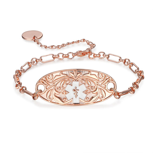Pulseras de identificación de alerta médica personalizadas para mujer
