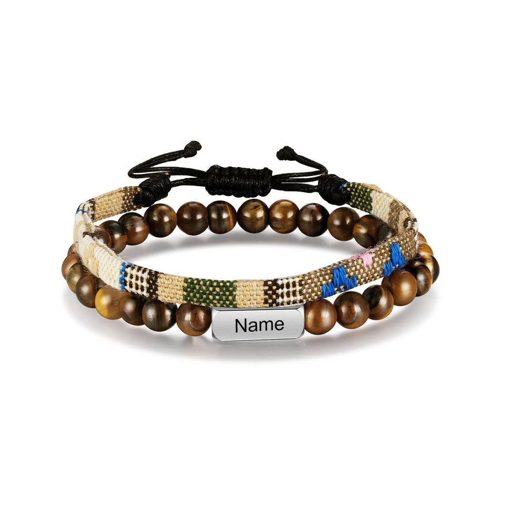 Pulseras personalizadas con nombre grabado para mujer