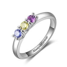 Load image into Gallery viewer, Anillos de plata de ley 925 con nombre personalizado para mujer