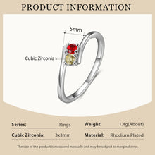 Load image into Gallery viewer, Anillos de piedra natal personalizados para mujer