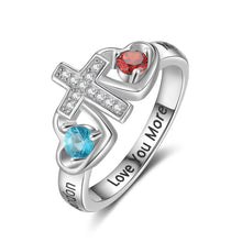 Load image into Gallery viewer, Anillo con nombre grabado personalizado para mujer