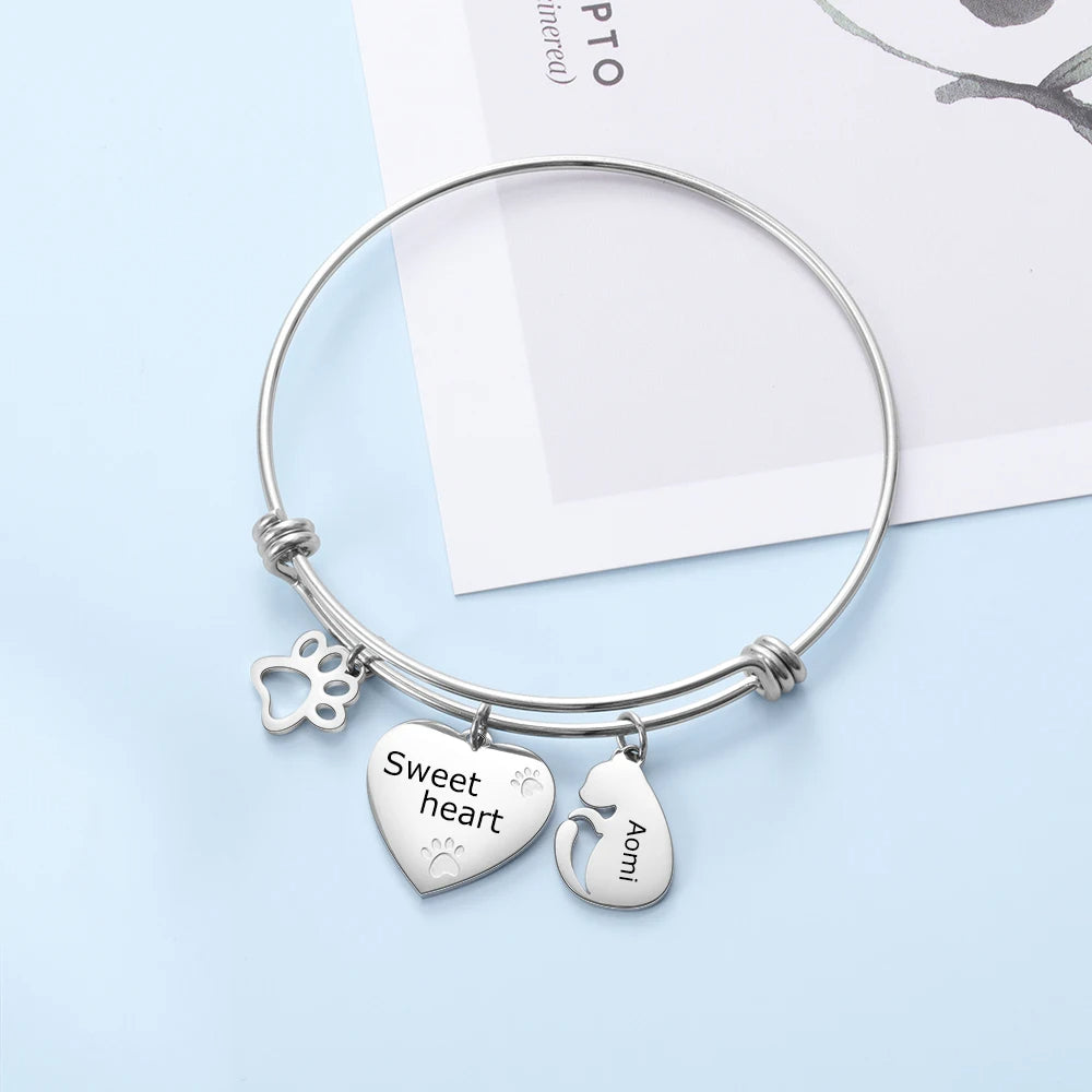 Pulseras personalizadas con nombre grabado para mujer