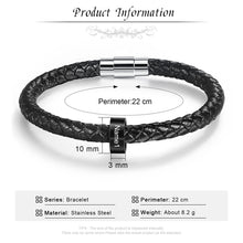 Load image into Gallery viewer, Pulsera de cuero personalizada para hombre