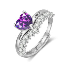 Load image into Gallery viewer, Anillo de compromiso de boda personalizado clásico para mujer