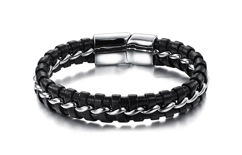 Pulsera de cuero genuino para hombre