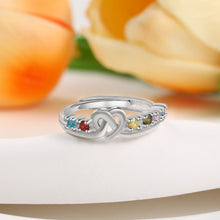 Load image into Gallery viewer, Anillo de madre personalizado con 5-6 piedras de nacimiento