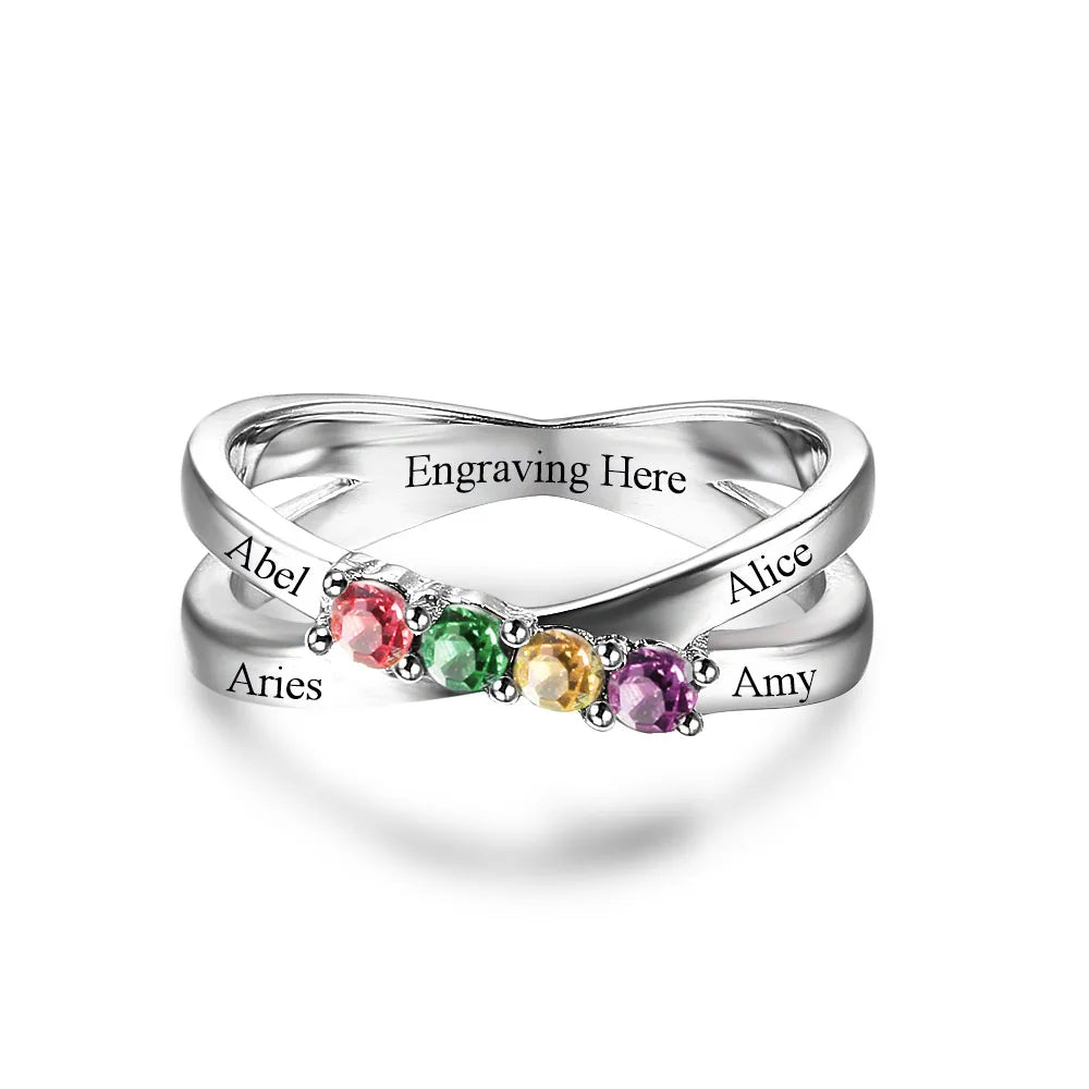 Anillo de la familia y la amistad para madres