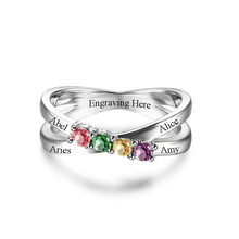 Load image into Gallery viewer, Anillo de la familia y la amistad para madres