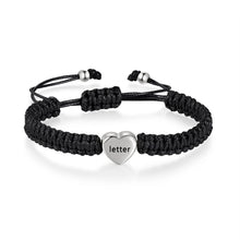 Cargar imagen en el visor de la galería, Pulsera de pareja con letras iniciales personalizadas para hombres y mujeres