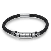 Load image into Gallery viewer, Pulsera de cuero con grabado de nombre personalizado para hombre