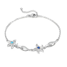 Cargar imagen en el visor de la galería, Pulsera personalizada de estrella de mar con piedra natal incrustada