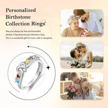 Load image into Gallery viewer, Anillo de madre personalizado con 5-6 piedras de nacimiento