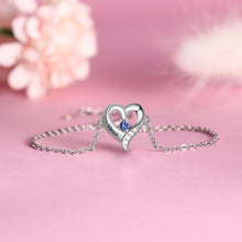 Load image into Gallery viewer, Pulseras personalizadas de varios corazones con piedra natal