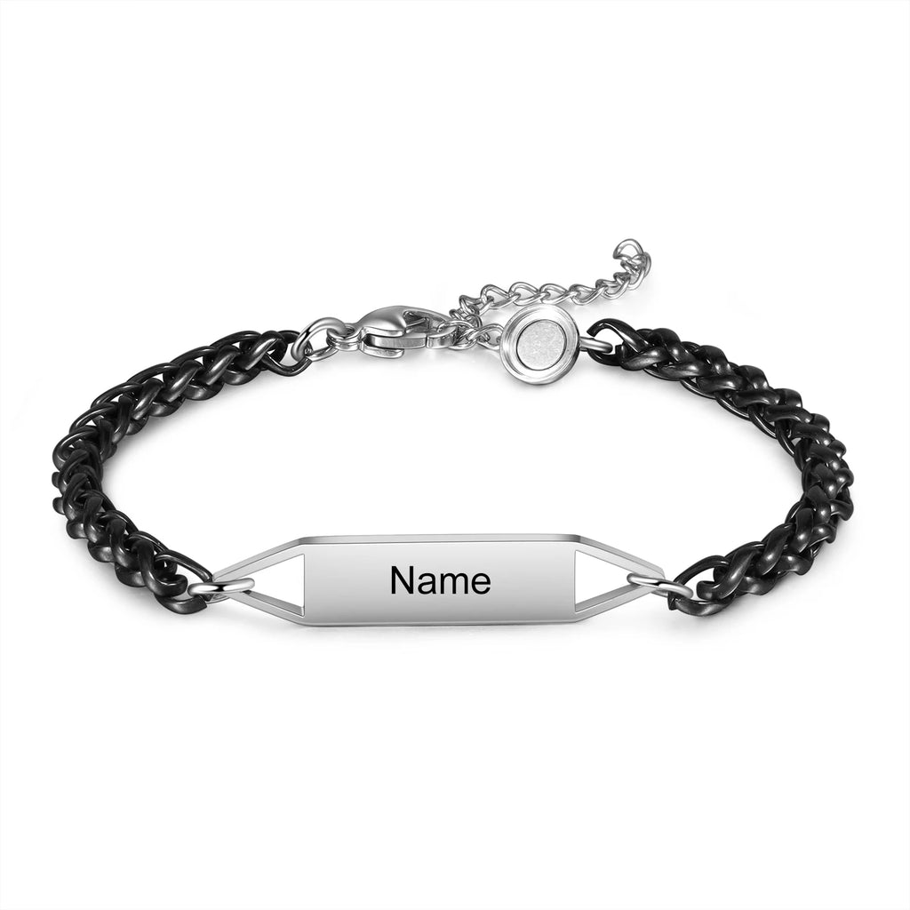 Pulsera magnética personalizada de acero inoxidable para parejas