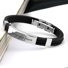 Load image into Gallery viewer, Pulsera de identificación grabada personalizada