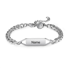 Cargar imagen en el visor de la galería, Pulsera magnética personalizada de acero inoxidable para parejas