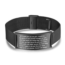 Load image into Gallery viewer, Pulseras personalizadas con grabado de fotos para hombre