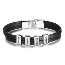 Load image into Gallery viewer, Pulsera de cuentas con grabado personalizado para hombre