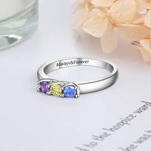 Load image into Gallery viewer, Anillos de plata de ley 925 con nombre personalizado para mujer