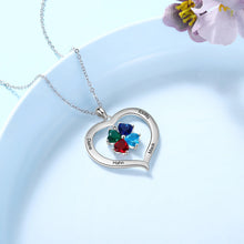 Load image into Gallery viewer, collar de corazón personalizado con grabado de 1-8 nombres