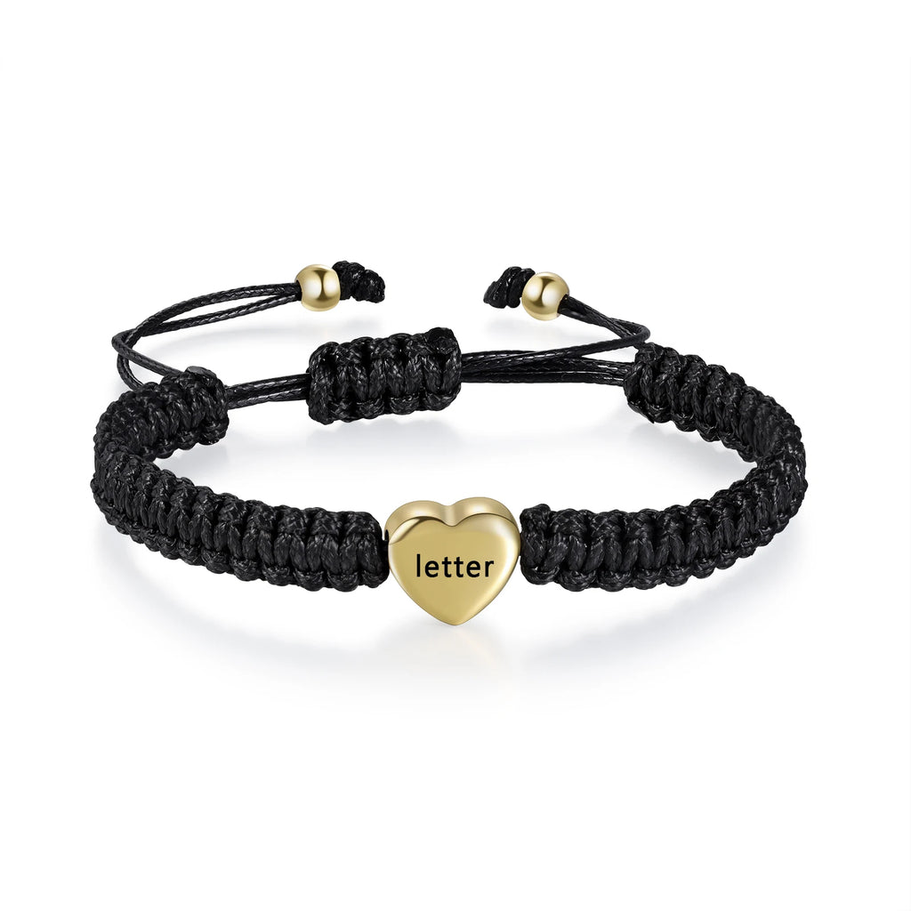 Pulsera de pareja con letras iniciales personalizadas para hombres y mujeres