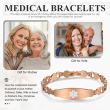 Load image into Gallery viewer, Pulseras de identificación de alerta médica personalizadas para mujer