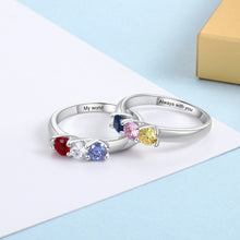 Load image into Gallery viewer, Anillos de plata de ley 925 con nombre personalizado para mujer