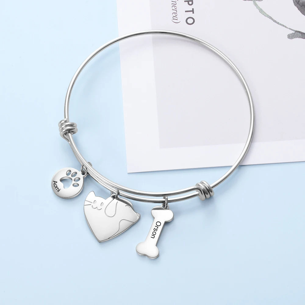 Pulseras personalizadas con nombre grabado para mujer