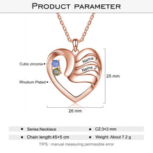 Load image into Gallery viewer, collar de corazón personalizado con 2-5 nombres