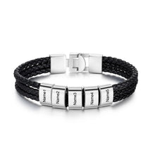 Load image into Gallery viewer, pulsera de cuero trenzado para hombre