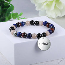 Load image into Gallery viewer, pulsera personalizada de acero inoxidable con disco redondo para hombre