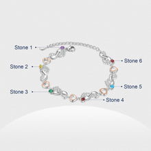 Load image into Gallery viewer, Pulsera de pie de bebé personalizada con corazones múltiples