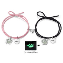 Cargar imagen en el visor de la galería, Pulsera de pareja con grabado de nombre personalizado