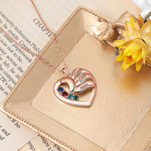 Load image into Gallery viewer, collar de corazón personalizado con 2-5 nombres