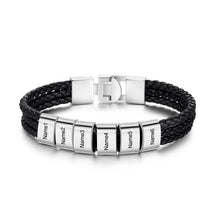 Load image into Gallery viewer, pulsera de cuero trenzado para hombre