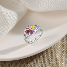 Load image into Gallery viewer, Anillo de compromiso de boda con nombre grabado personalizado