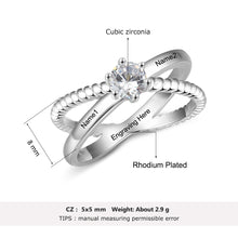 Load image into Gallery viewer, Anillos personalizados con nombre para mujer