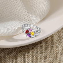 Load image into Gallery viewer, Anillo de compromiso de boda con nombre grabado personalizado