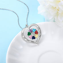 Load image into Gallery viewer, collar de corazón personalizado con grabado de 1-8 nombres