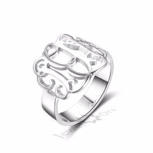 Load image into Gallery viewer, Anillo de Plata de Ley 925 con nombre para niñas